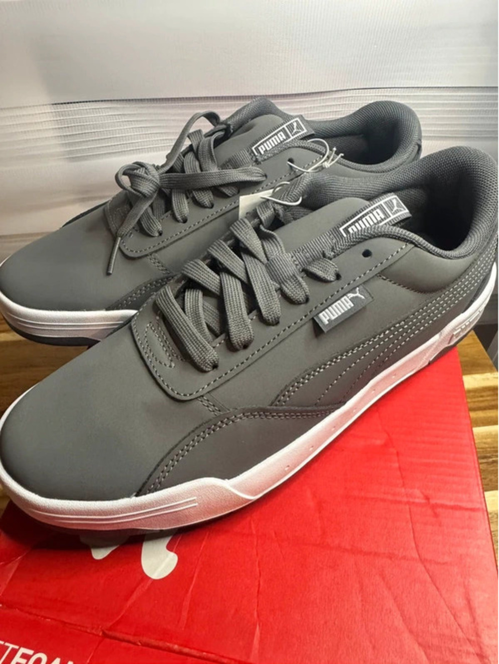 Puma Skate Sneaker Men’s 8.5 Gray Lace Up Casual Shoes NWT 403556-02